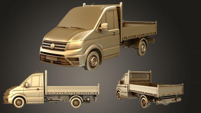 نموذج ثلاثي الأبعاد لآلة CNC السيارات والنقل فولكس فاجن كرافتر شاحنة قلابة مفردة 2021