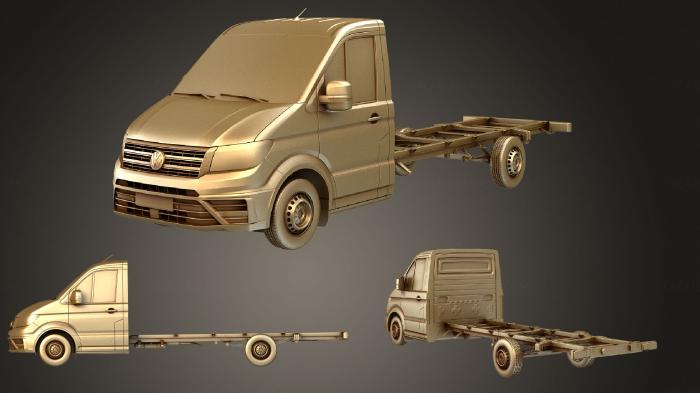 نموذج ثلاثي الأبعاد لآلة CNC السيارات والنقل wv crafter chassi تاكسي مفرد l3 2017