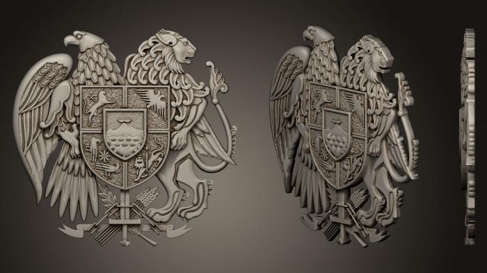 Coat of arms (GR_0375) 3D model for CNC machine