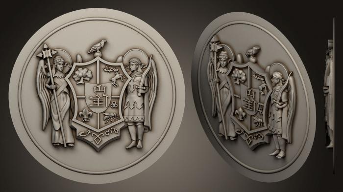 Coat of arms (GR_0381) 3D model for CNC machine