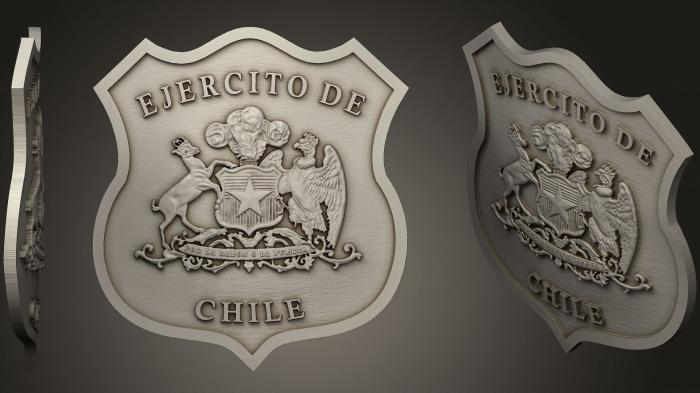 نموذج ثلاثي الأبعاد لآلة CNC معاطف من الأسلحة بلاكا إيجيرسيتو دي تشيلي