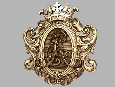 Coat of arms (GR_0406) 3D model for CNC machine