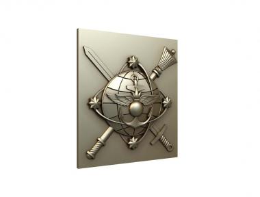 Coat of arms (GR_0418) 3D model for CNC machine