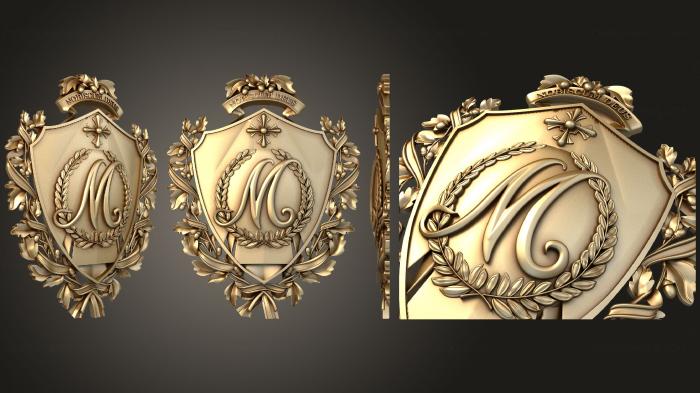 Coat of arms (GR_0419) 3D model for CNC machine