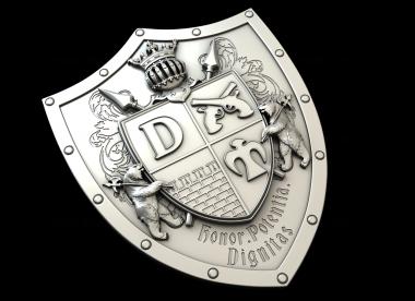 Coat of arms (GR_0421) 3D model for CNC machine
