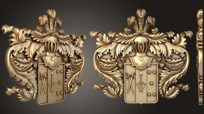 Coat of arms (GR_0438) 3D model for CNC machine