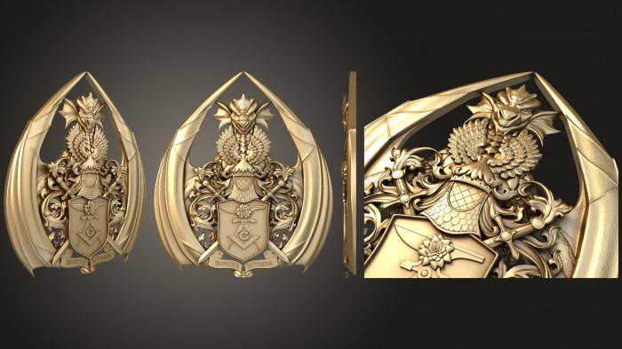 Coat of arms (GR_0439) 3D model for CNC machine