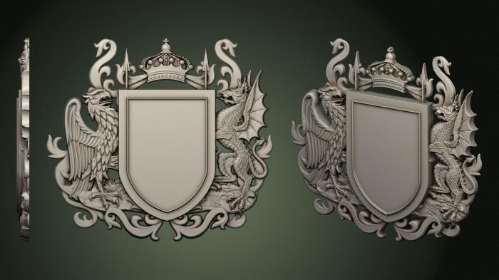 Coat of arms (GR_0456) 3D model for CNC machine