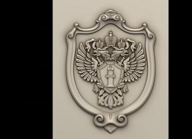 Coat of arms (GR_0500) 3D model for CNC machine