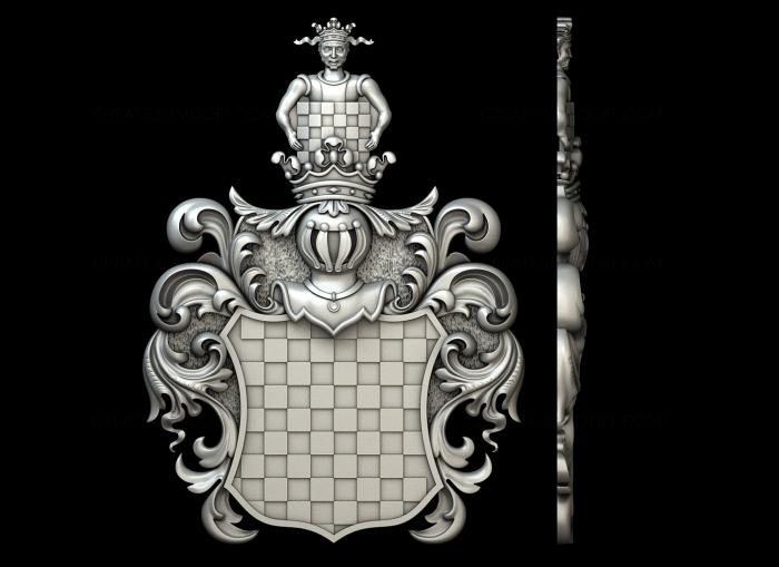 Coat of arms (GR_0503) 3D model for CNC machine