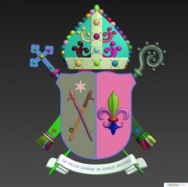 Coat of arms (GR_0524) 3D model for CNC machine