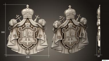 Coat of arms (GR_0529) 3D model for CNC machine