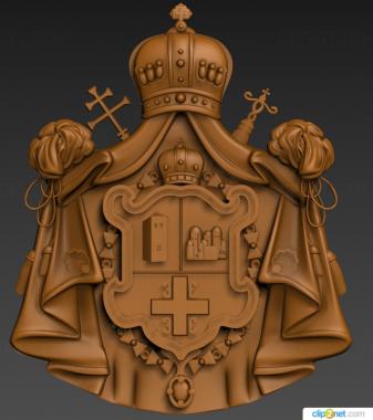 Coat of arms (GR_0529) 3D model for CNC machine