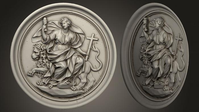 High reliefs and bas-reliefs, historical and religious (GRLFH_0006) 3D model for CNC machine