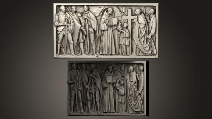 High reliefs and bas-reliefs, historical and religious (GRLFH_0062) 3D model for CNC machine