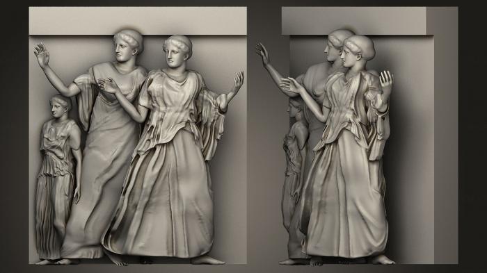 High reliefs and bas-reliefs, historical and religious (GRLFH_0089) 3D model for CNC machine
