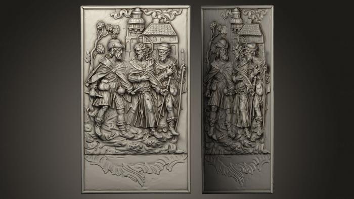 High reliefs and bas-reliefs, historical and religious (GRLFH_0108) 3D model for CNC machine