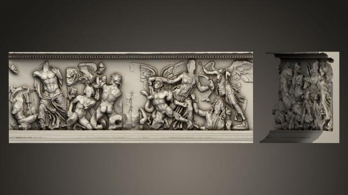 High reliefs and bas-reliefs, historical and religious (GRLFH_0119) 3D model for CNC machine