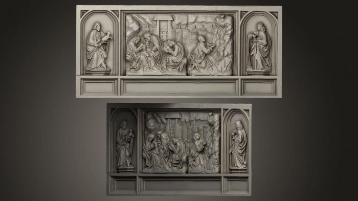 High reliefs and bas-reliefs, historical and religious (GRLFH_0123) 3D model for CNC machine