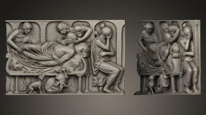 High reliefs and bas-reliefs, historical and religious (GRLFH_0173) 3D model for CNC machine