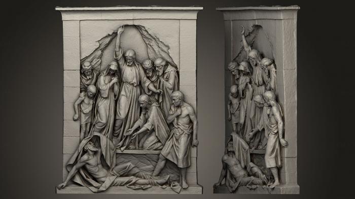 High reliefs and bas-reliefs, historical and religious (GRLFH_0177) 3D model for CNC machine
