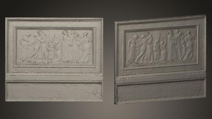 High reliefs and bas-reliefs, historical and religious (GRLFH_0214) 3D model for CNC machine