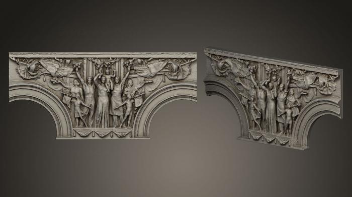 High reliefs and bas-reliefs, historical and religious (GRLFH_0226) 3D model for CNC machine