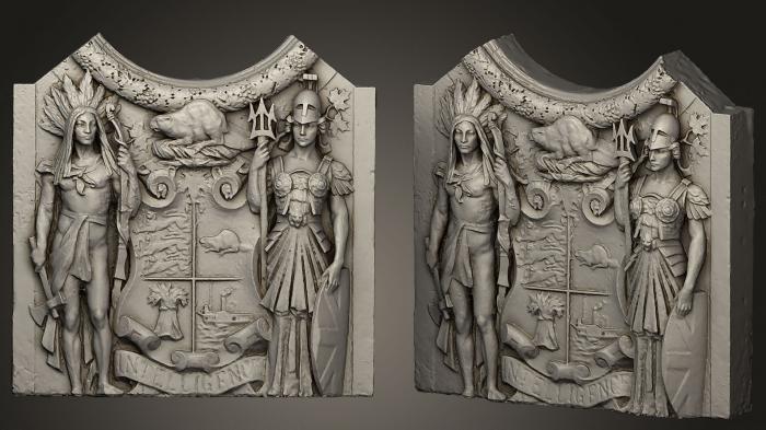 High reliefs and bas-reliefs, historical and religious (GRLFH_0281) 3D model for CNC machine