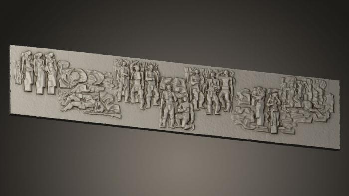High reliefs and bas-reliefs, historical and religious (GRLFH_0297) 3D model for CNC machine