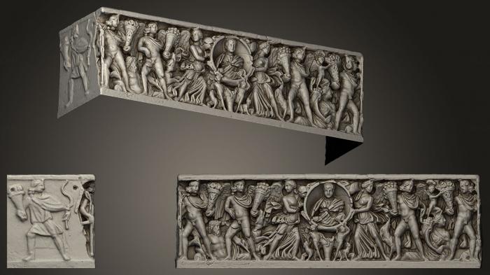 High reliefs and bas-reliefs, historical and religious (GRLFH_0367) 3D model for CNC machine
