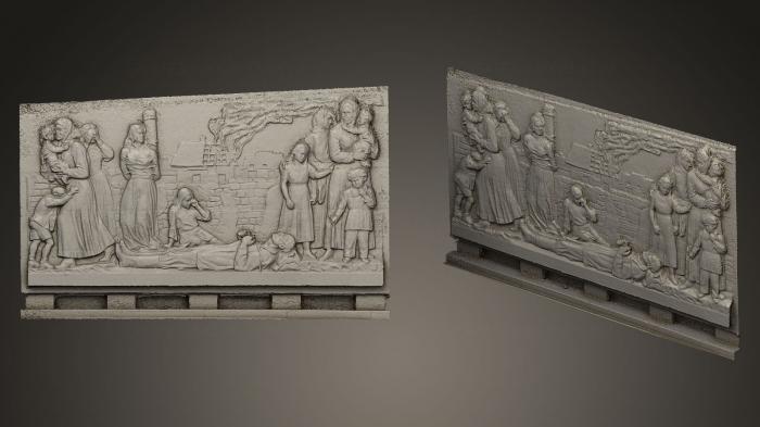 High reliefs and bas-reliefs, historical and religious (GRLFH_0372) 3D model for CNC machine