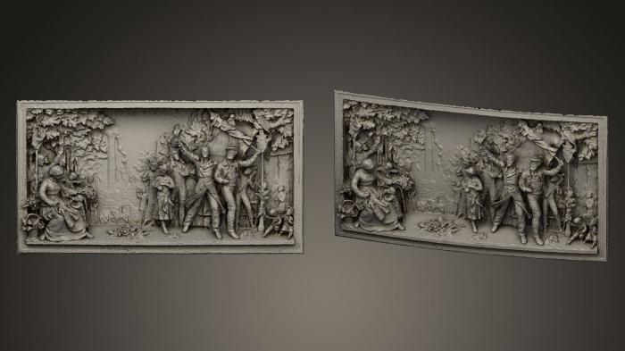 High reliefs and bas-reliefs, historical and religious (GRLFH_0400) 3D model for CNC machine