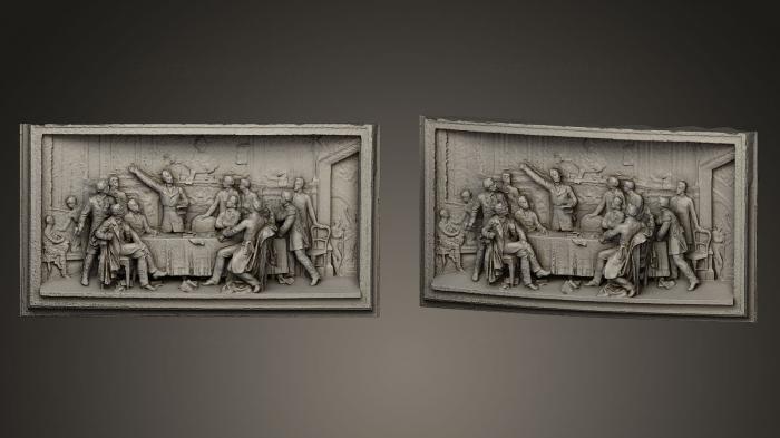 High reliefs and bas-reliefs, historical and religious (GRLFH_0401) 3D model for CNC machine