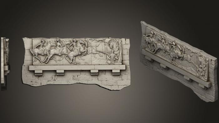 High reliefs and bas-reliefs, historical and religious (GRLFH_0495) 3D model for CNC machine