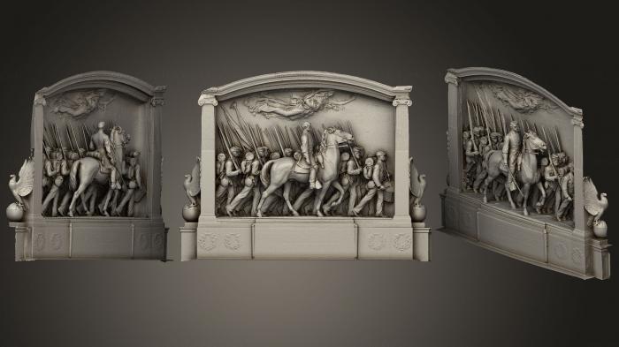 High reliefs and bas-reliefs, historical and religious (GRLFH_0515) 3D model for CNC machine