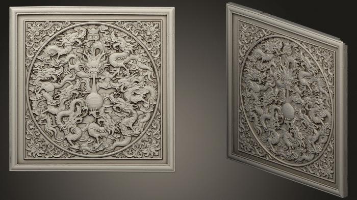 High reliefs and bas-reliefs, historical and religious (GRLFH_0522) 3D model for CNC machine
