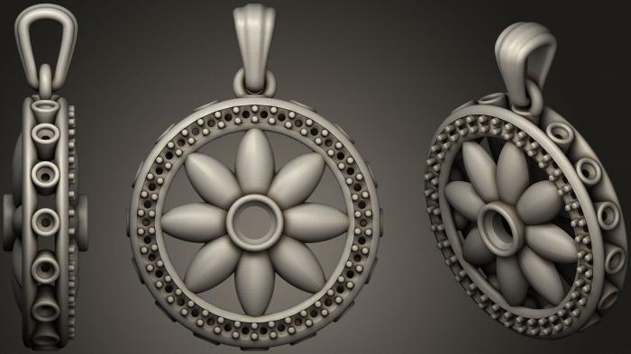نموذج ثلاثي الأبعاد لآلة CNC مجوهرات قلادة مع الماس 4