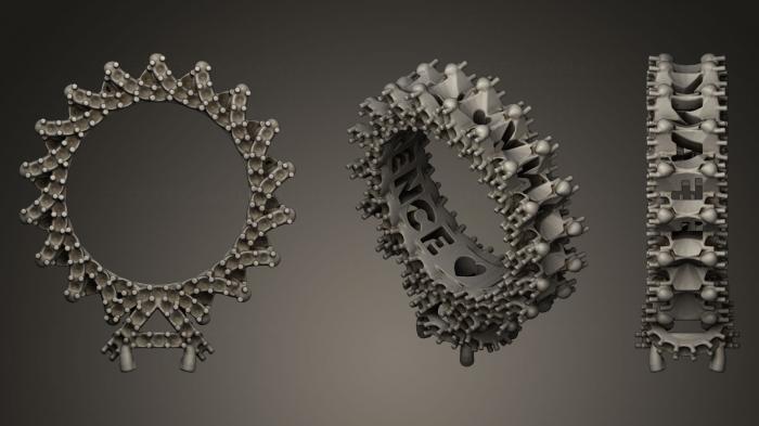 نموذج ثلاثي الأبعاد لآلة CNC خواتم مجوهرات خاتم الماس مقاس 65 VER8