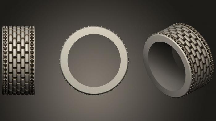 نموذج ثلاثي الأبعاد لآلة CNC خواتم مجوهرات 3D خاتم الزواج مع الماس