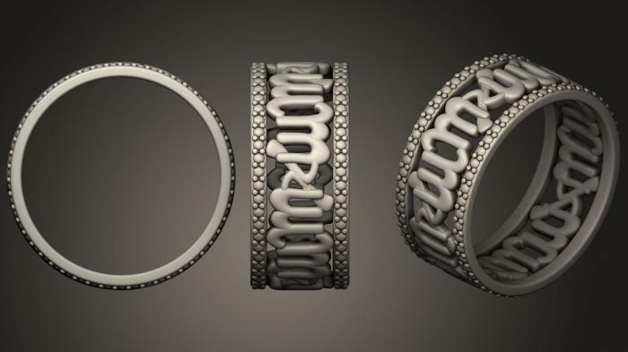 نموذج ثلاثي الأبعاد لآلة CNC خواتم مجوهرات خاتم مجوهرات مع برج العذراء زودياك