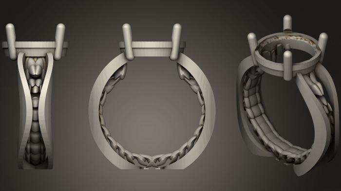 نموذج ثلاثي الأبعاد لآلة CNC خواتم مجوهرات ضبط الشق (خاتم) على الطراز المصري