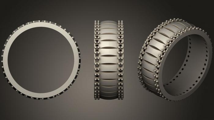 نموذج ثلاثي الأبعاد لآلة CNC خواتم مجوهرات خاتم الزواج مع الماس 22