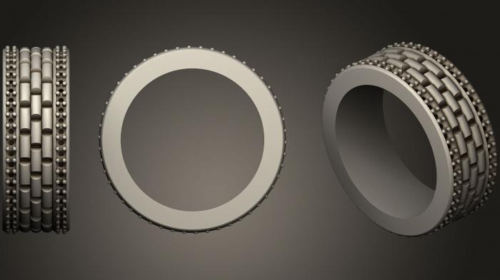 نموذج ثلاثي الأبعاد لآلة CNC خواتم مجوهرات خاتم الزواج مع الماس 2
