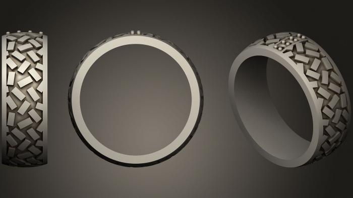 نموذج ثلاثي الأبعاد لآلة CNC خواتم مجوهرات خاتم الزواج مع المينا 7