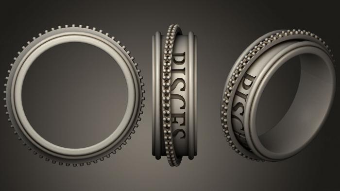 نموذج ثلاثي الأبعاد لآلة CNC خواتم مجوهرات خاتم الزواج مع برج الحوت
