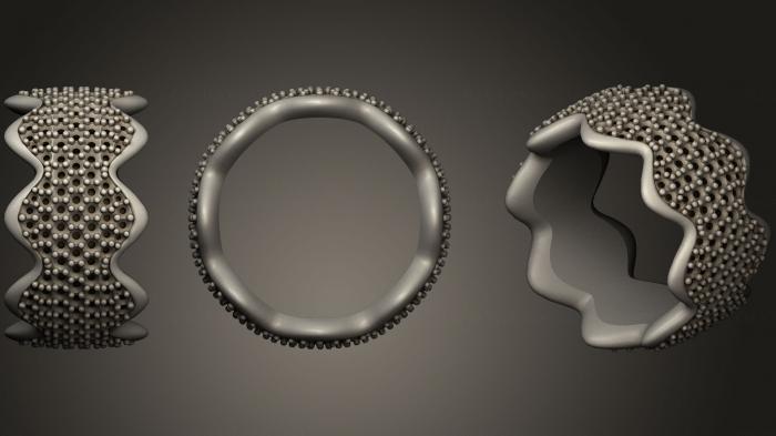 نموذج ثلاثي الأبعاد لآلة CNC خواتم مجوهرات عصابات زفاف السيدات مع الماس