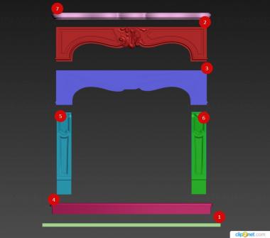 نموذج ثلاثي الأبعاد لآلة CNC المواقد 