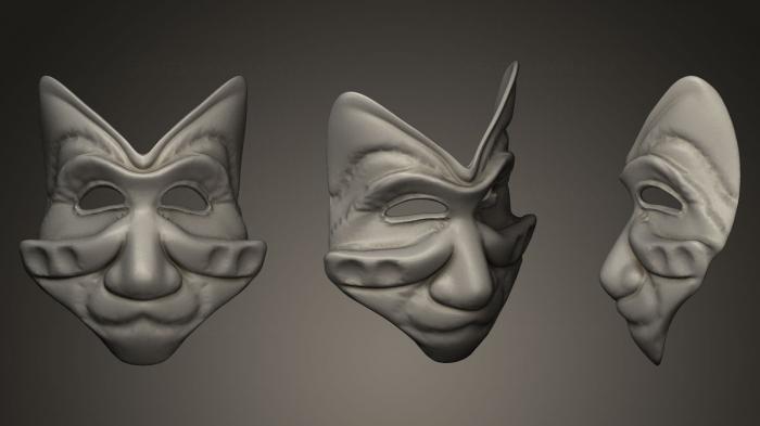 Mask (MS_0155) 3D model for CNC machine