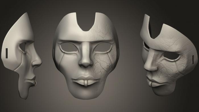 Mask (MS_0213) 3D model for CNC machine