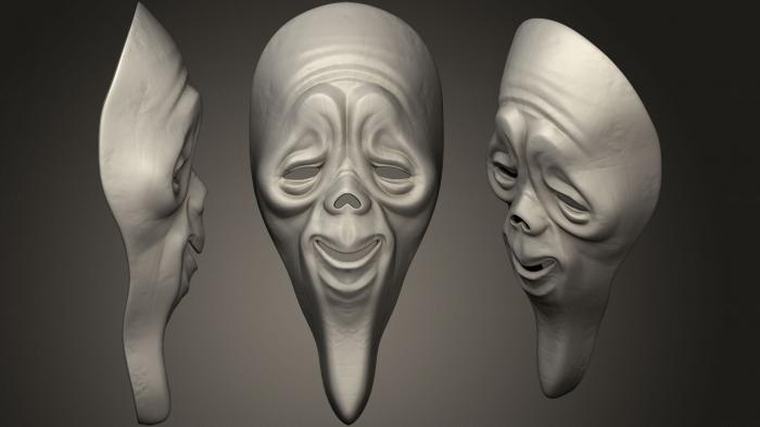 نموذج ثلاثي الأبعاد لآلة CNC قناع Scream Scarry Movie Ghostface Mask